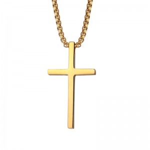 Simple temperament cross necklace