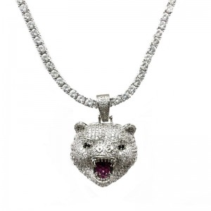 Hip-hop inlaid zircon pendant tiger pendant