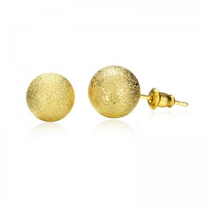 The Korean version of the simple spherical earrings