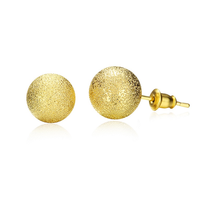 The Korean version of the simple spherical earrings