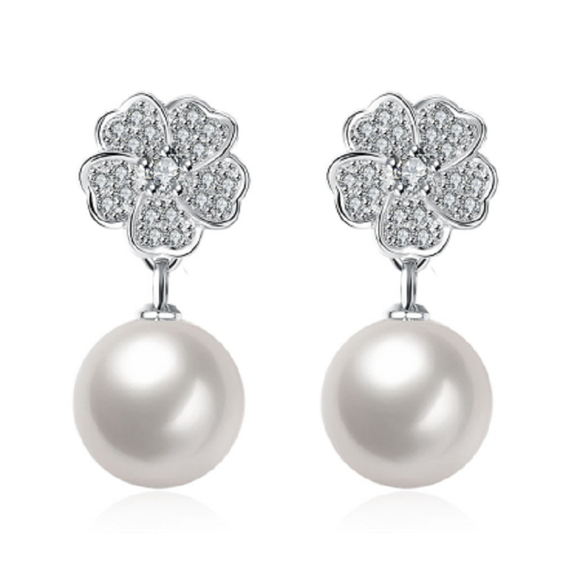 European and American fashion pearl earrings